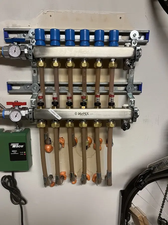 Plumber performing Gas Leak Detection at a residential property in Hilton